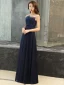 Chic / Beautiful Navy Blue Mother Of The Bride Dresses With Shawl 2019 A-Line / Princess Strapless Crystal Lace Flower Tassel Sleeveless Backless Floor-Length / Long