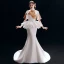 Chinese style Vintage / Retro Ivory Evening Dresses  2019 Trumpet / Mermaid High Neck Embroidered 1/2 Sleeves Backless Court Train Formal Dresses