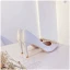 Elegante Ivory / Creme Abend Seide Satin Pumps 2021 Perle 8 cm Stilettos Spitzschuh Pumps Hochhackige