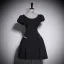 Chic / Beautiful Black Pearl Sequins Short Prom Dresses 2023 A-Line / Princess Scoop Neck Short Sleeve Backless Prom Formal Dresses