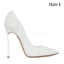 Glitter Witte Pailletten Bruidsschoenen 2019 12 cm Naaldhakken / Stiletto Spitse Neus Huwelijk Pumps