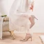 Charmant Silber Aschenputtel Brautschuhe 2019 Kristall Pailletten 10 cm Stilettos Spitzschuh Hochzeit Pumps