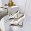 Élégant Ivoire Soie Satin Perle Chaussure De Mariée 2021 8 cm Talons Aiguilles À Bout Pointu Mariage Escarpins Talons Hauts