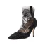 Mode Nude Afton Pumps 2019 Paljetter Spets 10 cm Stilettklackar Spetsiga Pumps