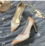 Mode Champagne Brudskor 2019 Rhinestone Tyll 9 cm Stilettklackar Spetsiga Bröllop Pumps