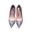 Sjarmerende Gull Brudesko 2019 Rhinestone Paljetter 8 cm Stiletthæler Spisse Bryllup Pumps