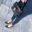 Snygga / Fina Svarta Casual Pumps 2019 Läder Prickig 10 cm Stilettklackar Spetsiga Pumps