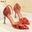 Affordable Silver Casual Womens Shoes 2019 Ankle Strap Sequins 9 cm Stiletto Heels Pointed Toe High Heels