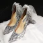 Charmant Argenté Chaussure De Mariée 2019 Noeud Faux Diamant Paillettes 10 cm Talons Aiguilles À Bout Pointu Mariage Escarpins