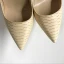 Simple Beige Désinvolte Escarpins 2019 Cuir Motif Peau De Serpent 10 cm Talons Aiguilles À Bout Pointu Escarpins