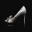 Charming Silver Lace Butterfly Wedding Shoes 2021 Leather Rhinestone 9 cm Stiletto Heels Pointed Toe Wedding Pumps High Heels