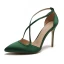 Schöne Champagner Freizeit Hochhackige 2019 X-Riemen 8 cm Stilettos Spitzschuh Damenschuhe