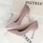 Affordable Black Office Pumps 2019 Suede 9 cm Stiletto Heels Pointed Toe Pumps