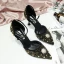 Chic / Beautiful Black Evening Party Womens Shoes 2019 Ankle Strap Pearl Rhinestone 5 cm Stiletto Heels Pointed Toe High Heels