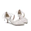 Elegante Weiß Brautschuhe 2019 X-Riemen Spitze Pailletten Schleife 5 cm Stilettos Spitzschuh Hochzeit Hochhackige