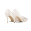 Elegant White Wedding Shoes 2019 Leather Rhinestone 8 cm Stiletto Heels Pointed Toe Wedding Pumps