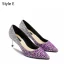 Sparkly Silver Evening Party Pumps 2019 Leather Sequins 6 cm Stiletto Heels Pointed Toe Pumps