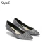 Schöne Silber Abend Pumps 2019 Leder Pailletten 4 cm Stilettos Spitzschuh Low Heel Pumps