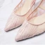 Elegant Burgundy See-through Wedding Shoes 2019 Lace 7 cm Stiletto Heels Pointed Toe Wedding Pumps