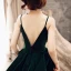 Simple Couleur Unie Vert Foncé de retour Robe De Graduation 2019 Princesse Bretelles Spaghetti Daim Sans Manches Dos Nu Longueur Cheville Robe De Ceremonie