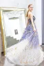 Modern / Fashion Gradient-Color Prom Dresses 2019 A-Line / Princess Strapless Sleeveless Backless Floor-Length / Long Prom Formal Dresses