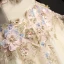 Elegant Champagne Prom Dresses 2019 A-Line / Princess Spaghetti Straps Pearl Lace Flower Appliques 1/2 Sleeves Backless Floor-Length / Long Formal Dresses
