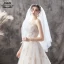 Chic / Beautiful Champagne Wedding Dresses 2019 A-Line / Princess Strapless Pearl Lace Flower Backless Bow Sleeveless Court Train