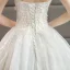 Edles Ivory / Creme Brautkleider / Hochzeitskleider 2019 A Linie Perlenstickerei Perle Pailletten Spitze Blumen Ärmellos Rückenfreies Königliche Schleppe