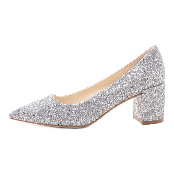 Glittrande Guld Brudskor 2019 Läder Paljetter 6 cm Stilettklackar Spetsiga Bröllop Pumps