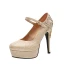 Sparkly Gold Wedding Shoes 2019 Leather Glitter Rhinestone 12 cm Stiletto Heels Pointed Toe Wedding Pumps