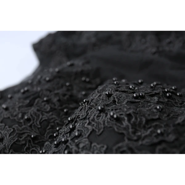 Vintage / Retro Black Evening Dresses 2019 A-Line / Princess High Neck Beading Lace Flower Sleeveless Floor-Length / Long Formal Dresses