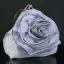 Fée Des Fleurs Argenté Pochette Fleur Faux Diamant Velour Mariage Cocktail Soirée 2019 Accessorize