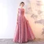 Chic / Beautiful Evening Dresses  2017 A-Line / Princess Lace Sequins Scoop Neck Sleeveless Floor-Length / Long Formal Dresses