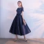 Chic / Beautiful Homecoming Graduation Dresses 2017 A-Line / Princess Bow Scoop Neck Zipper Up Short Sleeve Knee-Length