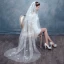 Chic / Beautiful 2017 White Appliques Tulle Lace Wedding Veils