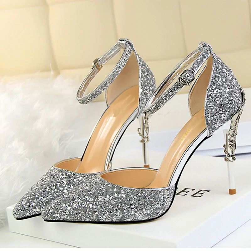 High Heels Wide Width Silver Prom Shoes Inch Silver Pumps Women's Wide Width Evening Pumps Glitter High Heels Wide Width Silver Prom Shoes Inch Silver Pumps Women's Wide Width Evening Pumps Glitter