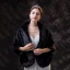 Chic / Beautiful Black shawl 2020 Suede Polyester Shawls Shoulders Winter Wedding Evening Party Prom Sleeveless Accessories