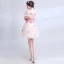 Chic / Beautiful Candy Pink 2018 Graduation Dresses A-Line / Princess Summer U-Neck Tulle Lace Appliques Backless Beading Homecoming Formal Dresses