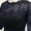 Modest / Simple Navy Blue Short Trumpet / Mermaid Mother Of The Bride Dresses 2019 Lace Satin U-Neck Appliques Backless Embroidered Church Wedding Party Dresses