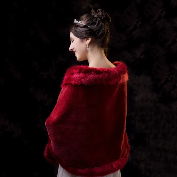 Chic / Beautiful Black shawl 2020 Suede Polyester Shawls Shoulders Winter Wedding Evening Party Prom Sleeveless Accessories