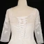Vintage / Retro Ivory Plus Size Ball Gown Wedding Dresses 2021 U-Neck 3D Lace Tulle Satin Long Sleeve Handmade  Appliques Backless Chapel Train Wedding