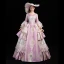 Vintage / Retro Medieval Lavender Ball Gown Prom Dresses 2021 U-Neck Long Sleeve Floor-Length / Long Lace Appliques Embroidered Cosplay Prom Formal Dresses