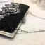Chic / Beautiful 2017 Black White Leaf Crystal Rhinestone PU Cocktail Party Evening Party Outdoor / Garden Clutch Bags