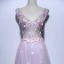 Fine Purple Selskapskjoler 2017 Prinsesse V-Hals Blonder Perle Ryggløse Appliques Beading Håndlaget Aften Formelle Kjoler