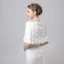 White Winter Snakeskin Print Faux Fur Prom Evening Party Wedding Shawls 2017