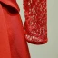 Chic / Belle Rouge Robe De Graduation 2018 Princesse En Dentelle U-Cou Dos Nu de retour Robe De Ceremonie