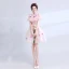 Chic / Beautiful Candy Pink 2018 Graduation Dresses A-Line / Princess Summer U-Neck Tulle Lace Appliques Backless Beading Homecoming Formal Dresses