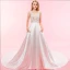 Modern / Fashion Ivory Wedding Cathedral Train 2018 Charmeuse U-Neck See-through Lace-up Backless Pierced Empire Wedding Dresses