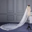 Classique Élégant Blanche Cathedral Train Mariage Tulle En Dentelle Appliques Voile De Mariée 2018