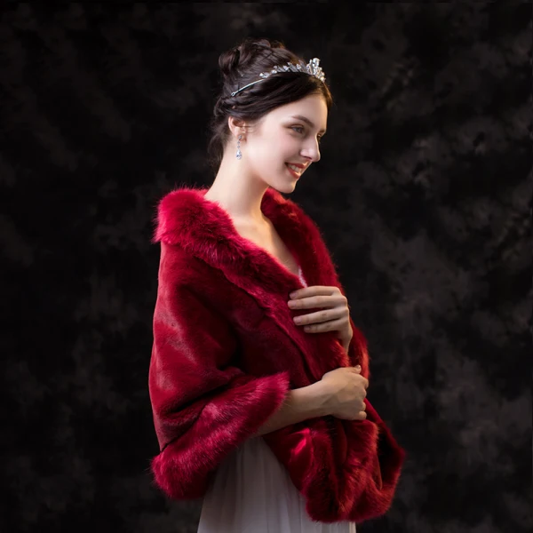 Chic / Beautiful Black shawl 2020 Suede Polyester Shawls Shoulders Winter Wedding Evening Party Prom Sleeveless Accessories